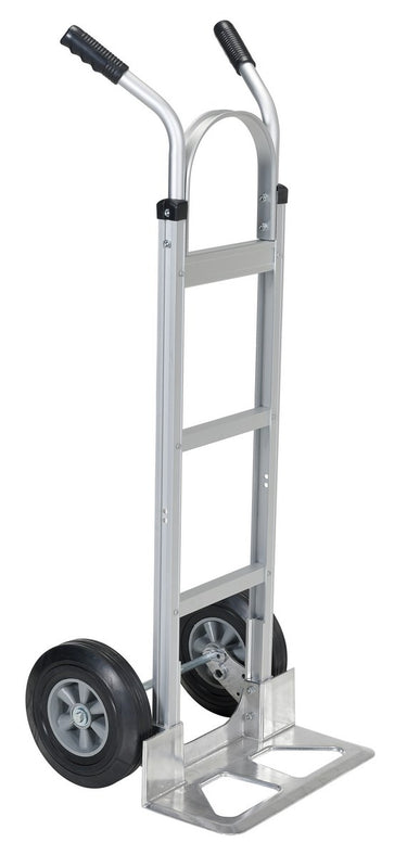 ALUMINUM HAND TRUCK W/HARD RUBBER WHEELS